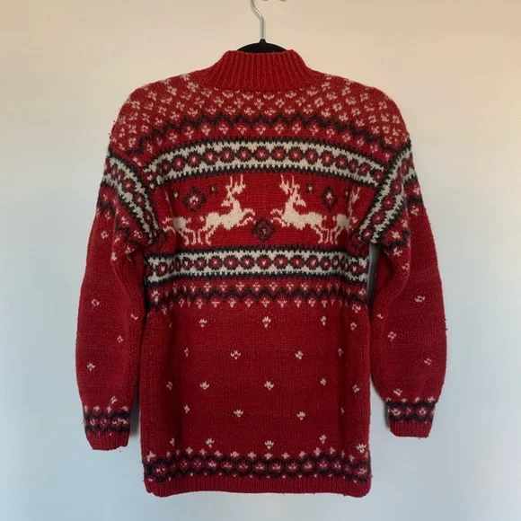 Vintage Reindeer Christmas Sweater ASO Phoebe Buffay on Friends - Picture 6 of 14